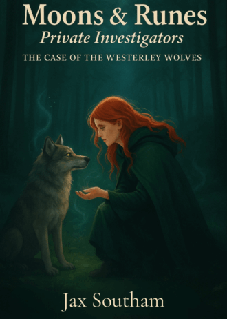 Moons & Runes: The Case of the Westerley Wolves. Book cover. By Jax Southam.